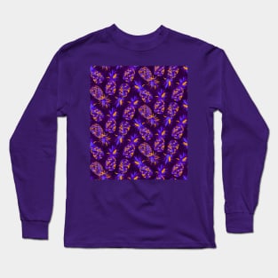 Purple Mosaic Pineapples Long Sleeve T-Shirt